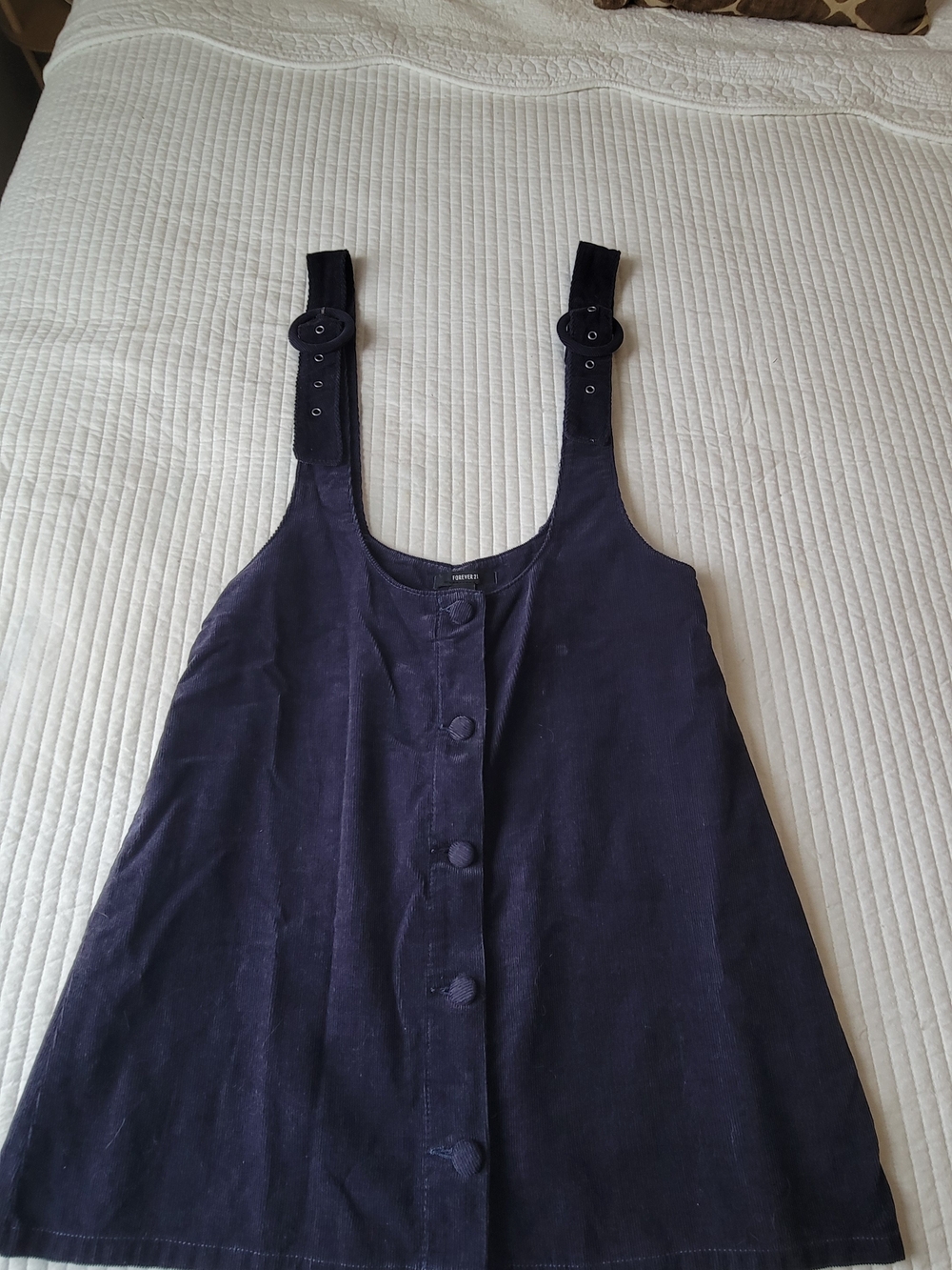 Forever 21 Navy Ribbed Corduroy Top